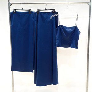 Royal Blue 2 piece dress with wrap